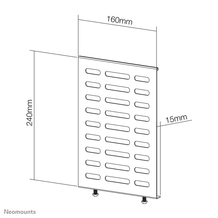 NS-MBTC100BLACK is a mount that allows you to attach a PC or thin client to a menu board wall mount from our NS-WMB series.