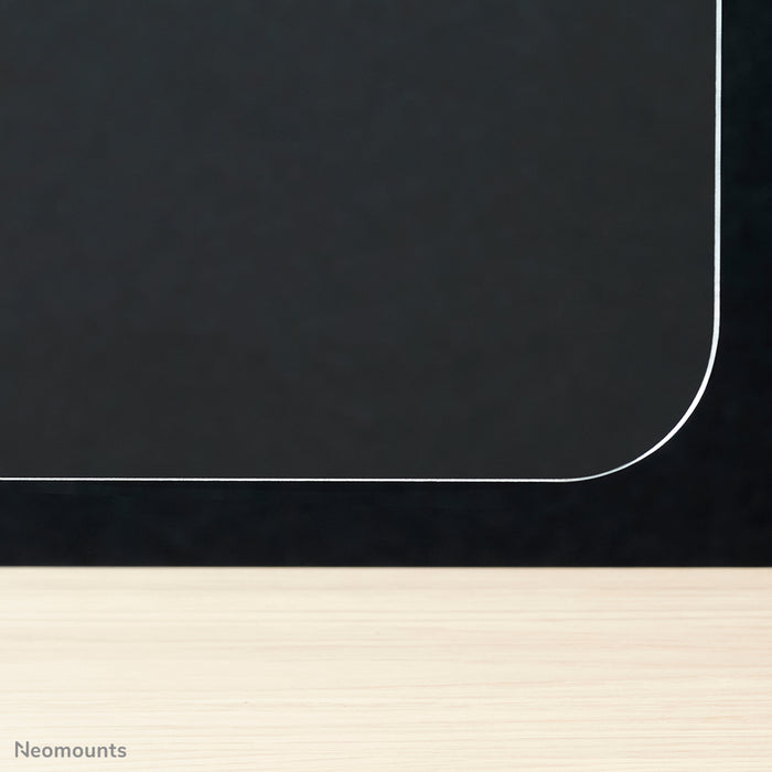 NS-PLXPROTECT2 is a transparent screen for 2 flat screens and provides distance protection on the work floor - Transparent acrylic, 100% recyclable | PLXPROTECT from is registered as an EU Design patent |