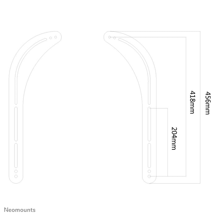 soundbar support, model NS-SB100, is ideal for mounting a soundbar under flat screen TVs.