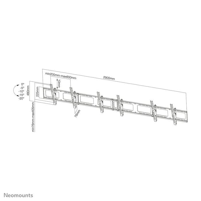 NS-WMB300BLACK is a menu board wall mount for screens up to 52 inches (132 cm).