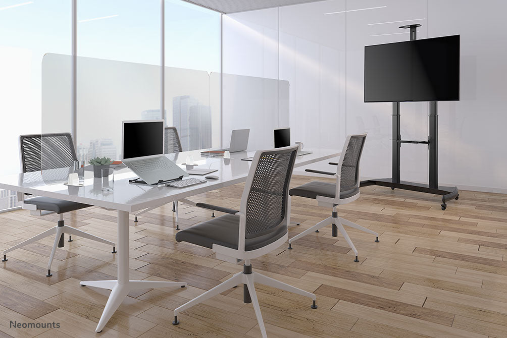 PLASMA-M1950E is a mobile furniture for flat screens up to 100 inches (254 cm). Incl. laptop platform.