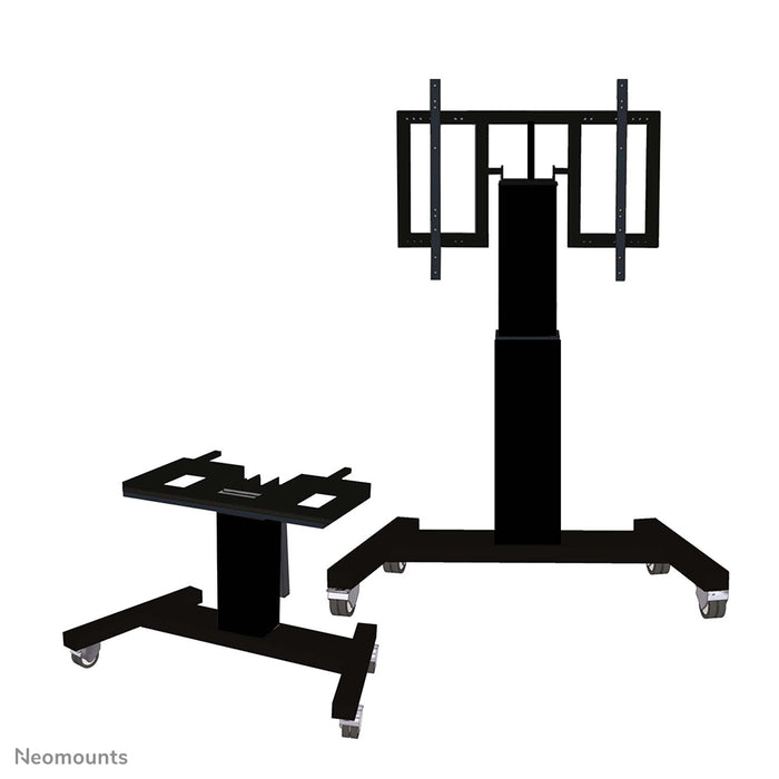 PLASMA-M2500TBLACK is an electrically height-adjustable trolley with a 90 degree tilt function for flat screens up to 100 inches.