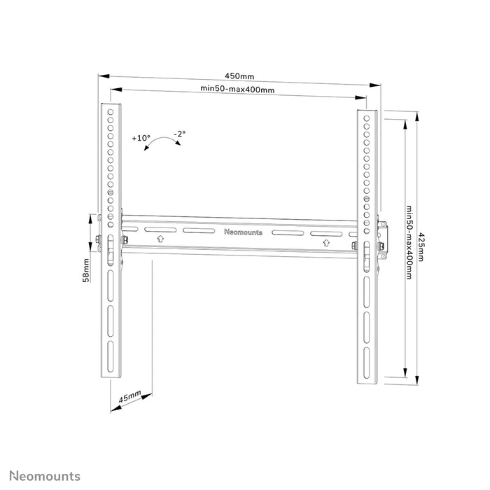 WL35-350BL14 tilting wall mount for 32-65 inch screens - Black
