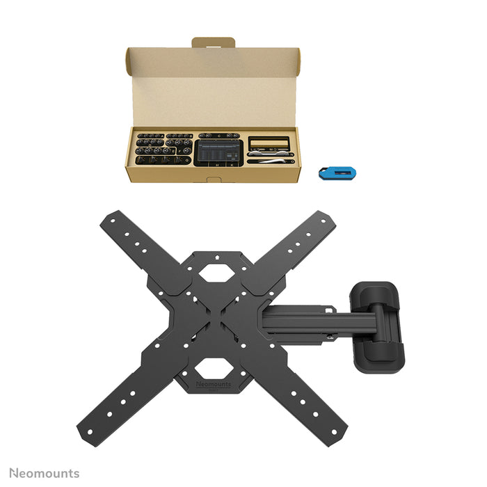 WL40S-840BL14 full motion wall mount for 32-65 inch screens - Black