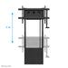 Neomounts WL55-885BL1 Vloer-wandsteun 65-105" - gemotoriseerd – detailaanzicht 3