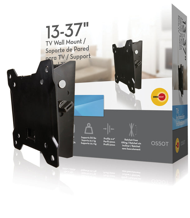 Simple tilting TV wall bracket