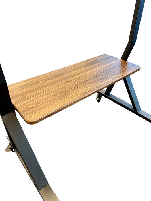 Mobile TV stand for trade fair or meeting room, elegant model