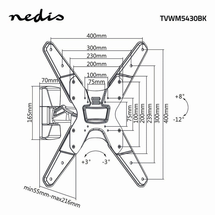 Full-Motion TV Wall Mount | 26 - 42" | Max. 30 kg | 2 hinge points