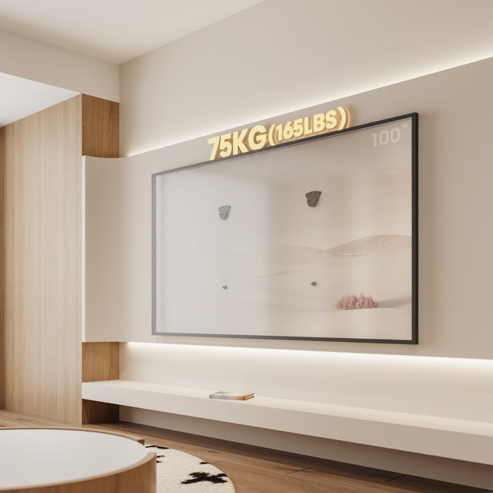 Wolff Mount TVB-146 – Support mural TV amovible pour extérieur et murs en plâtre | 32-75 pouces | 75 kg | Non-VESA