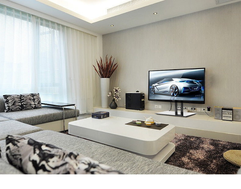 Lockable TV base with a large VESA connection.