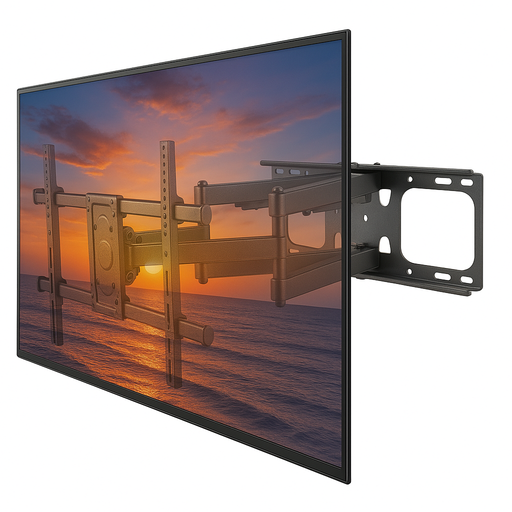 Wolff Mount draaibare Heavy Duty muurbeugel voor Samsung 37–90 inch – montagevoorbeeld met televisie