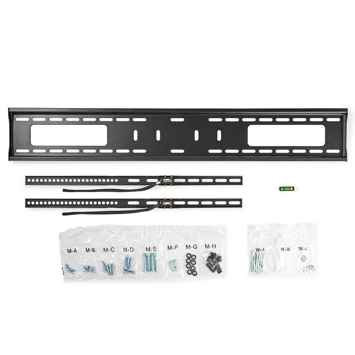 Flat wide wall bracket for screens up to 100 inches