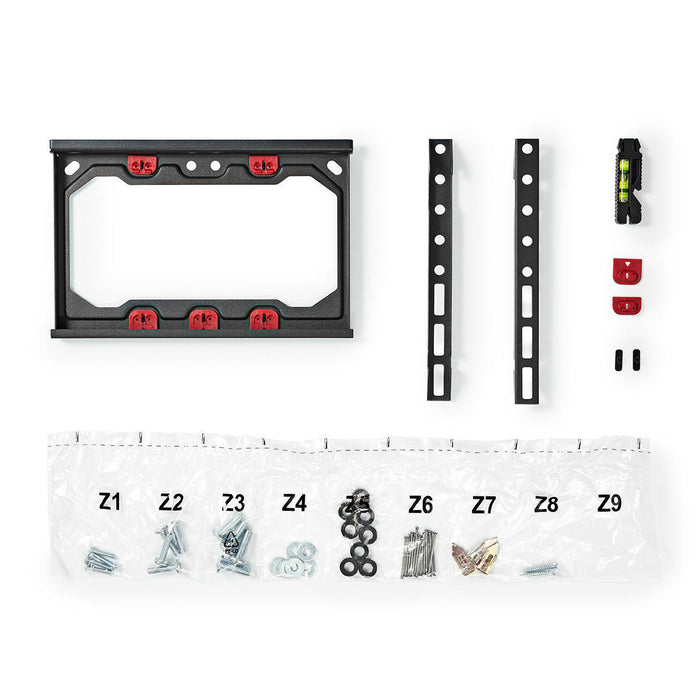 Fixed TV Bracket for Plasterboard | 13 - 27" | Max. 15 kg | 28 mm Distance to Wall | Black 