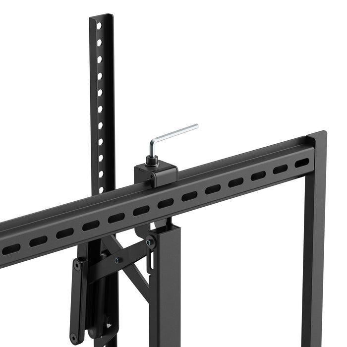 Sliding, turning and tilting TV bracket for mantelpiece mounting 55-105 inches and 80 kilos
