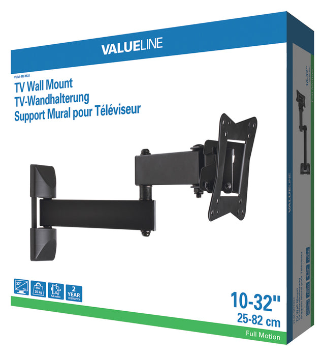 Wall bracket rotatable and tiltable for screens up to 32"