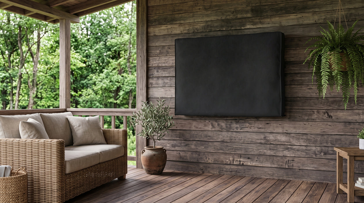 Outdoor TV Protective Cover | 55" - 58" | Excellent Quality Oxford Fabric | Black