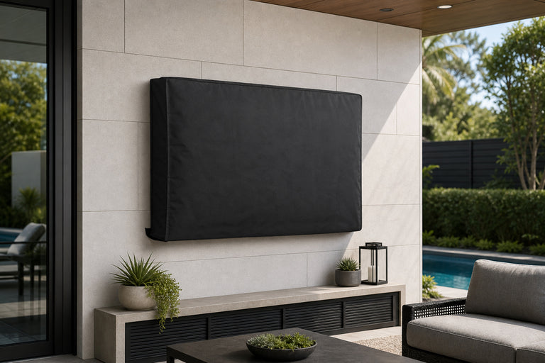 Outdoor TV Protective Cover | 46" - 48" | Excellent Quality Oxford Cloth | Separate compartment for Remote Control | Black