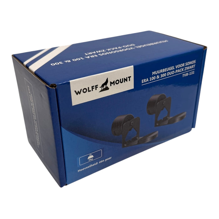 Wolff Mount Wall Mounts for Sonos Era 100 &amp; Era 300 – Duo-Pack Black