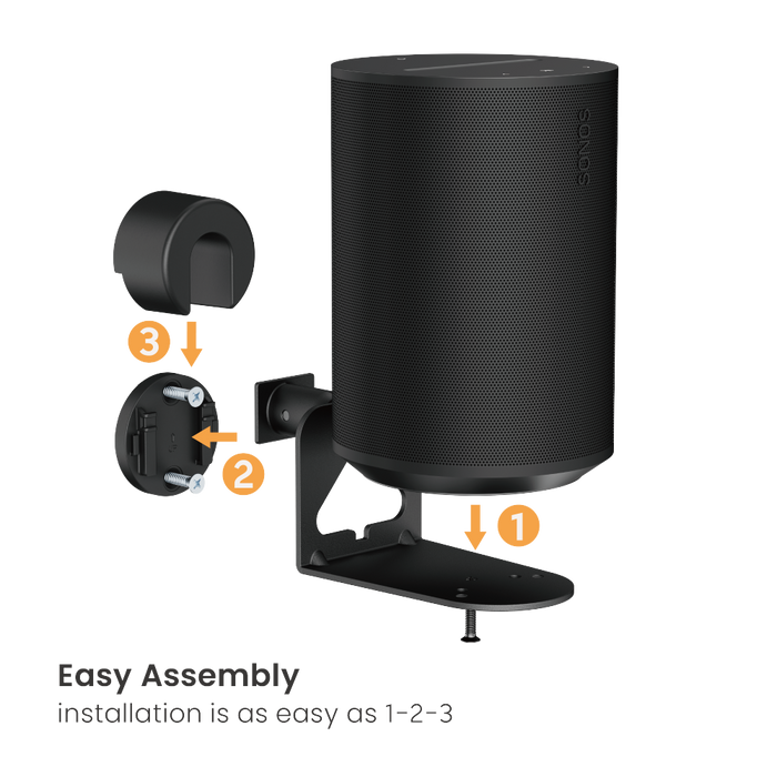 Wolff Mount Wall Mounts for Sonos Era 100 &amp; Era 300 – Duo-Pack Black