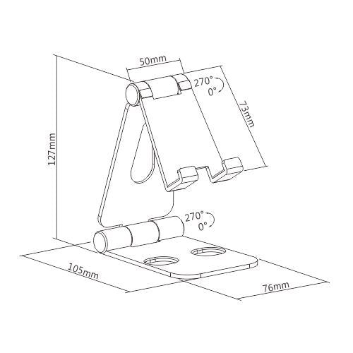 Wolff Mount Aluminum Foldable Tablet and Phone Holder – TVB-130