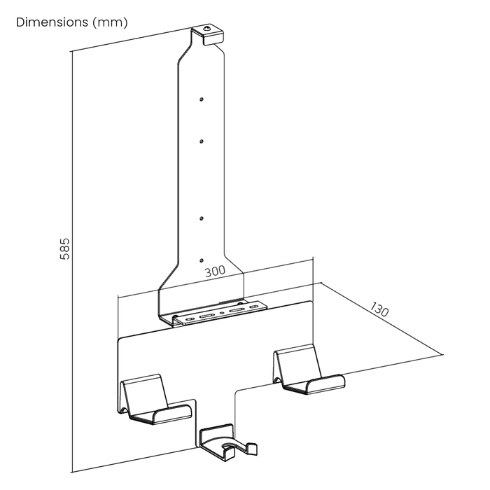 Wolff Mount PS5 Holder – Wall Mount for PlayStation 5 and Controllers – Black