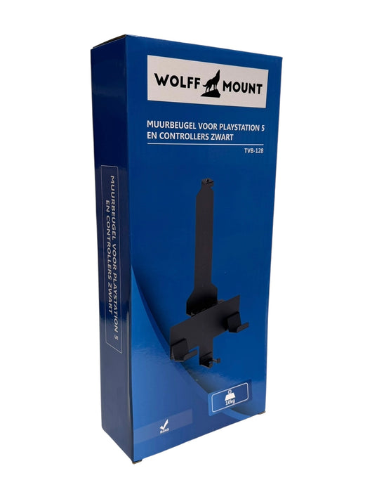 Wolff Mount PS5 Holder – Wall Mount for PlayStation 5 and Controllers – Black