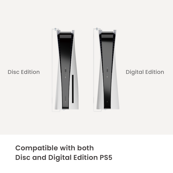 Wolff Mount PS5 Holder – Wall Mount for PlayStation 5 and Controllers – White