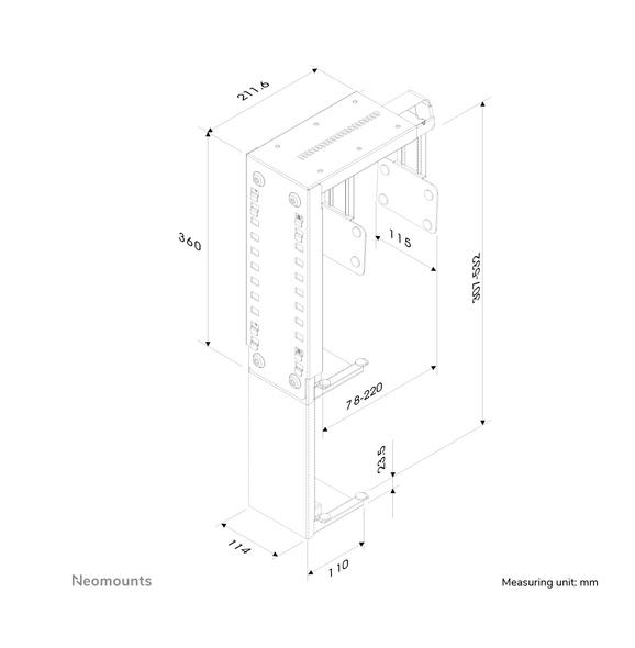 NewStar CPU-D100 black computer bracket