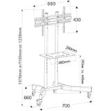 Second chance | Universal TV floor support for screens up to 70 inches Without AV support