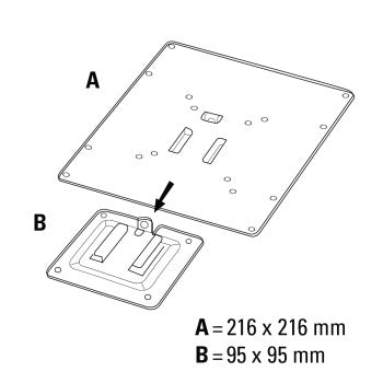 2nd chance Super flat fixt bracket 200x200, only 16mm thick