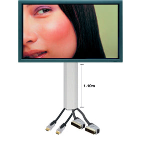cable duct TV aluminum white 5cm wide 