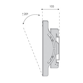 TV mount tiltable for screens up to 50 inches