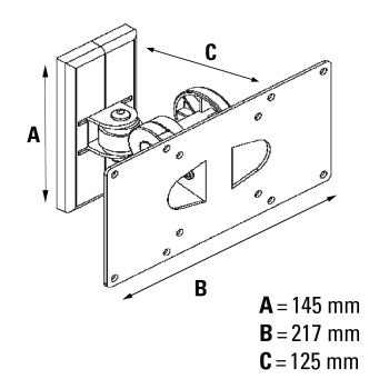 Hama wall bracket Silver gray Vesa 200x100 folding tilt