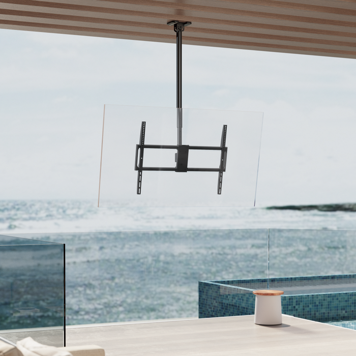 Sturdy ceiling bracket, height adjustable 50-100 inches and 80kg load capacity