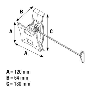 Tiltable TV wall bracket up to 24 inches