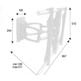 TV bracket for screens up to 50 inches