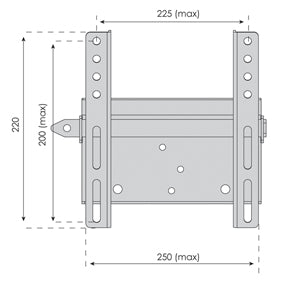 TV bracket with anti-theft system for screens up to 32 inches black 
