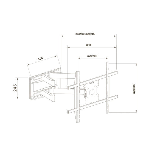 Samsung Heavy Duty TV muurbeugel 47-75 inch Wolff Mount