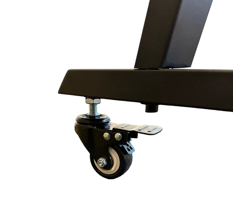 Mobile TV stand for trade fair or meeting room, elegant model