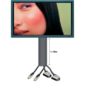 cable duct TV aluminum black 5cm wide 